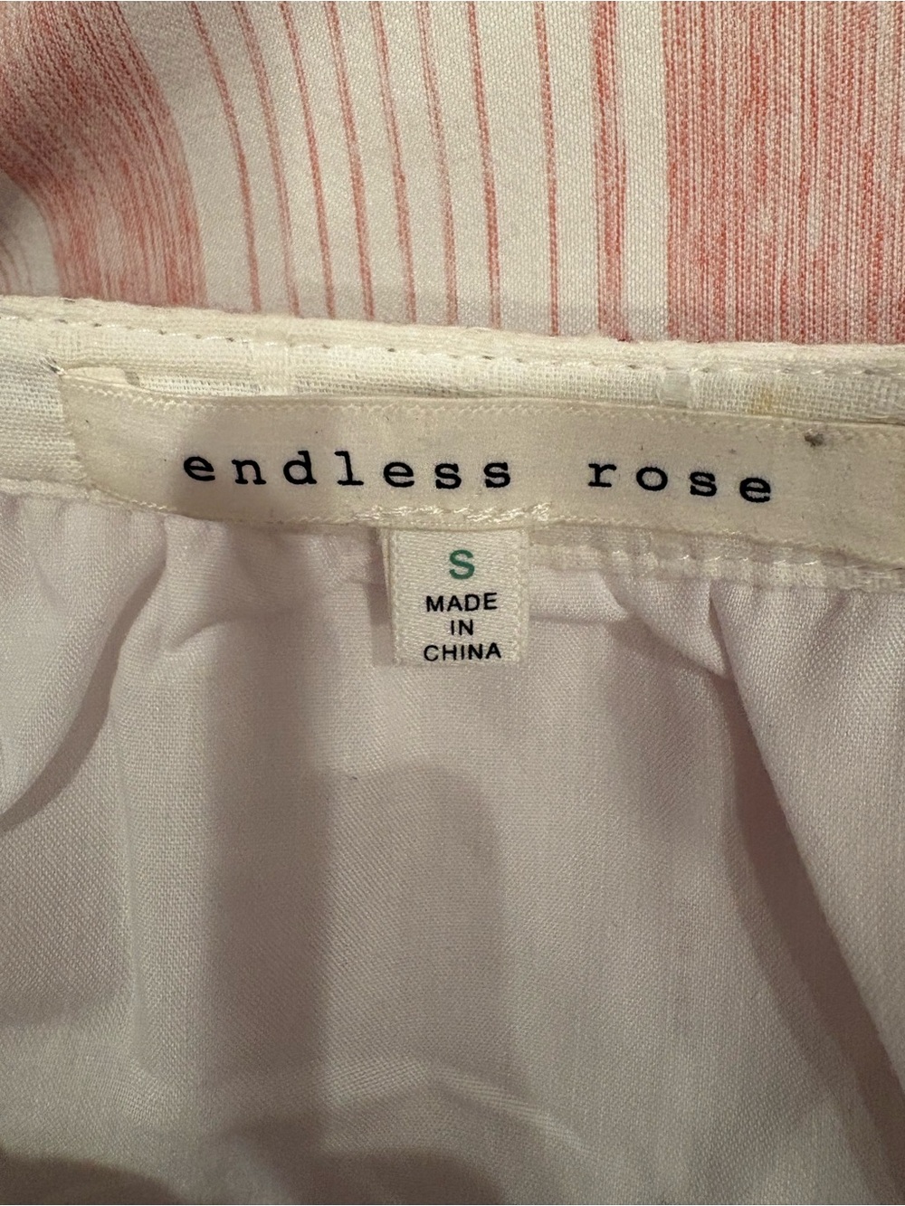 Endless Rose White Dress with Pink Vertical Stripes